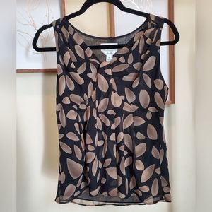 Silk Talbots Sleeveless Layered Top Sz 6